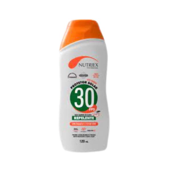 Protetor Solar FPS 30 Uva C/ Repelente Bisnaga 120 ml - Nutriex