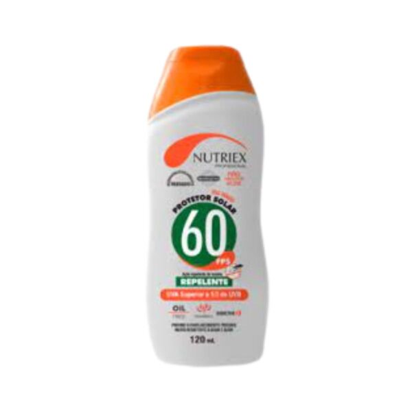 Protetor Solar FPS 60 Uva C/ Repelente Bisnaga 120 ml - Nutriex