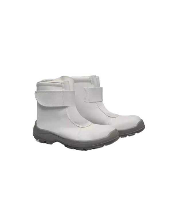 Bota Branca Velcro Microfibra Bico Plástico Pu Bidensidade - Bracol | CA- 42380