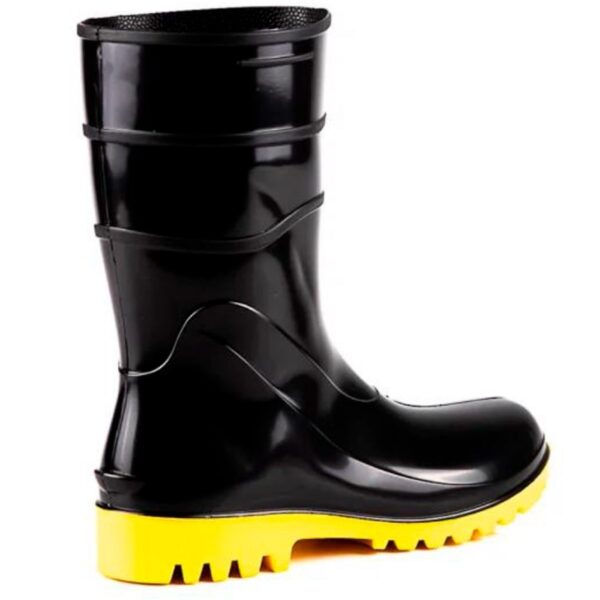 Bota De Pvc  Cano Médio Preto/Amarelo Sem Forro - Bracol  | CA- 38200 - Image 4