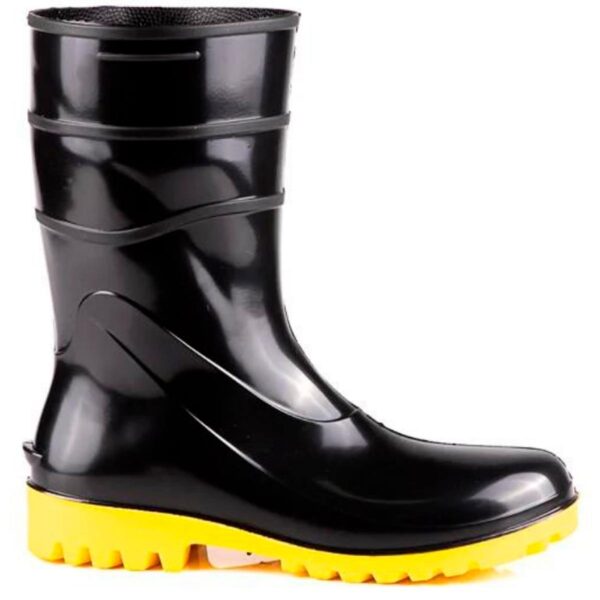 Bota De Pvc  Cano Médio Preto/Amarelo Sem Forro - Bracol  | CA- 38200 - Image 6